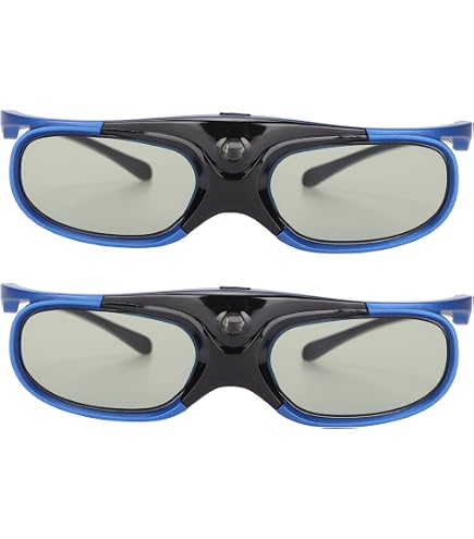 Valerion DLP Link 3D Glasses, Rechargeable Active Shutter Eyewear